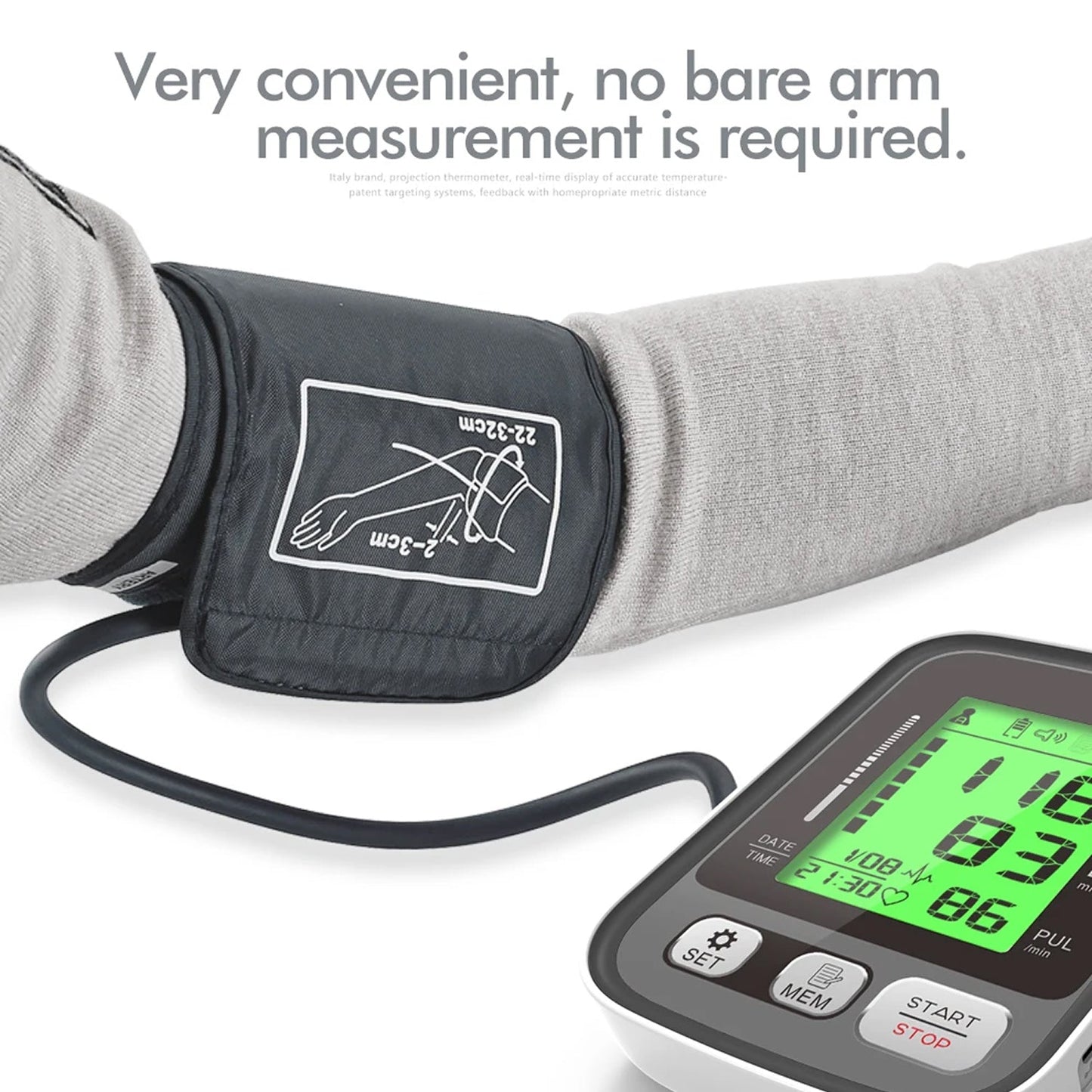 CareHelis Digital Upper Arm Blood Pressure Monitor with Voice and Backlight