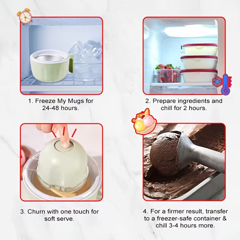 IcyMexi Automatic Ice Cream Maker – 1.5L High Capacity, 20-Min Rapid Freezing & BPA-Free Design
