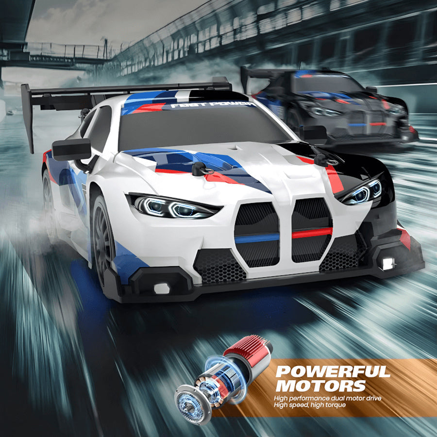 SkidFlux 4WD High-Speed RC Drift Car with LED Lights