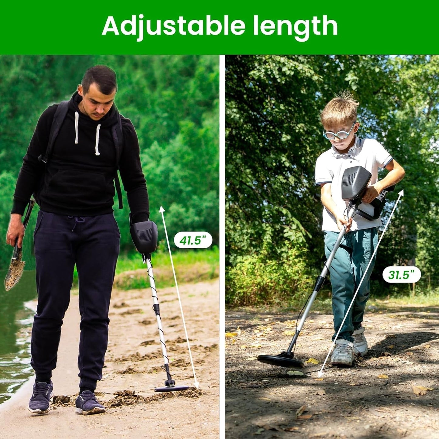 HunTonnix Professional Beginner Metal Detector | 10-Inch Deep Detection