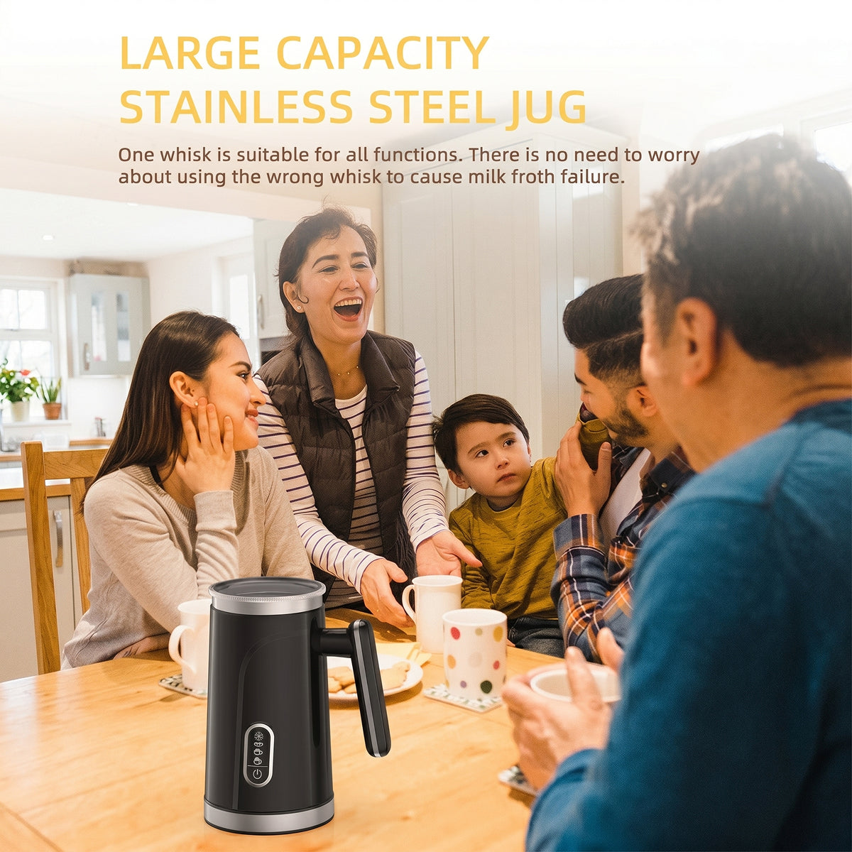 ChocoJiva Smart Hot Chocolate Maker – Automatic Milk Frother, Rapid Thermal Heating & Easy-Pour Spout