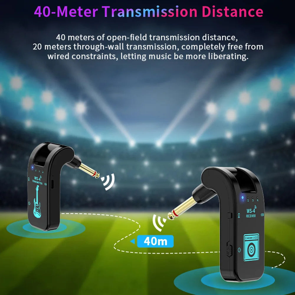 InsMazid Wireless Guitar Transmitter and Receiver 48K HD Audio