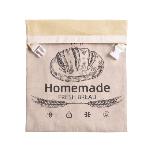 BeeBredix Organic Beeswax Reusable Bread Bag for Kitchen Storage