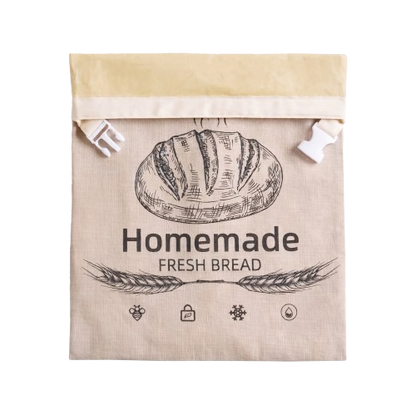 BeeBredix Organic Beeswax Reusable Bread Bag for Kitchen Storage