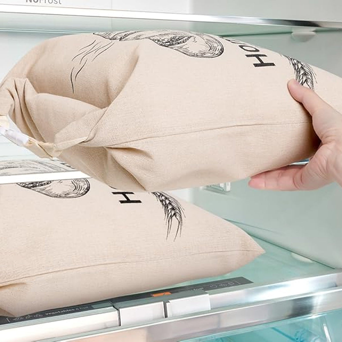 BeeBredix Reusable Organic Beeswax Bread Bag for Sourdough