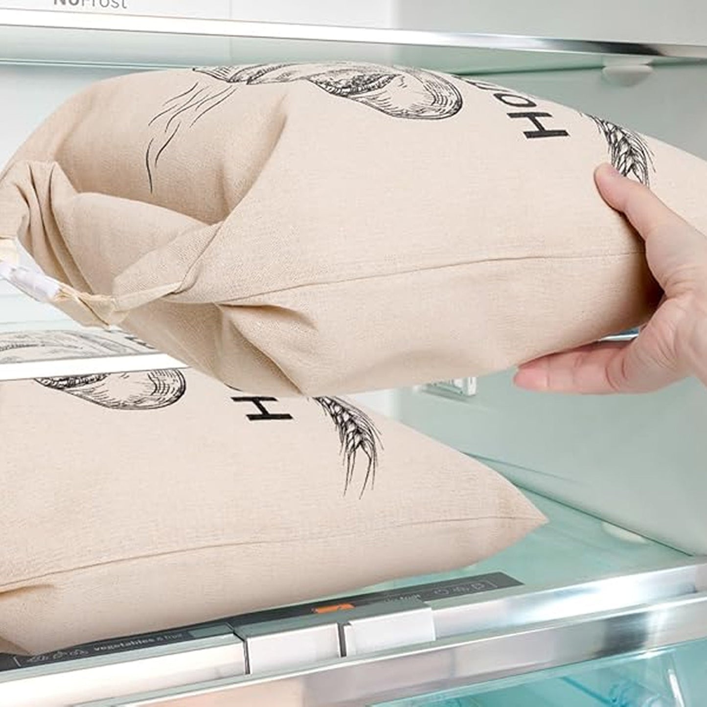 BeeBredix Reusable Organic Beeswax Bread Bag for Sourdough