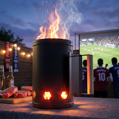 ChimiLaci Rapid Fire Charcoal Chimney Starter with Safety Handle