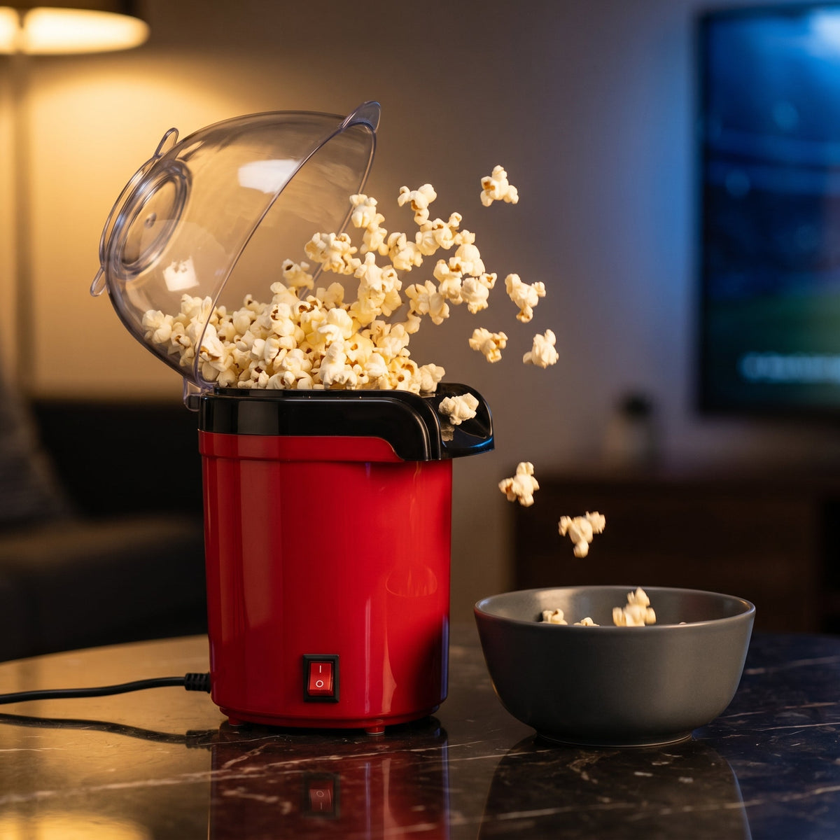 EaziCrisp Hot Air Popcorn Maker - Healthy Oil-Free Snack Popper