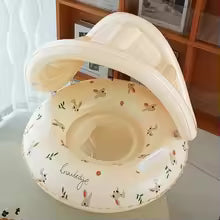 MofisCox Smart Baby Swimming Float with Sun Canopy & Anti-Flip Seat