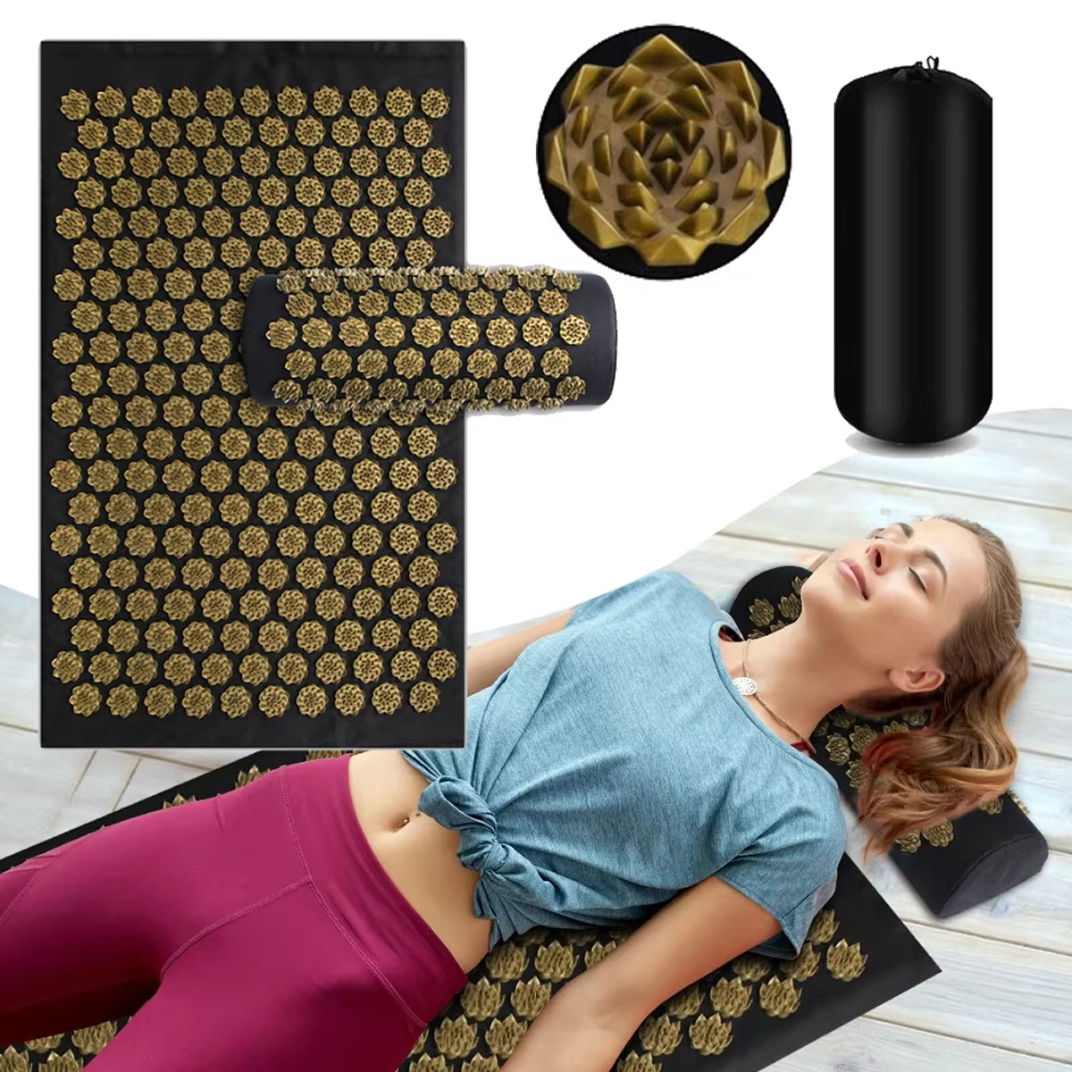 AcuRelaxy Acupressure Mat for Back Pain & Relaxation UK