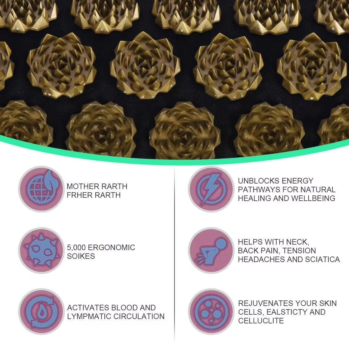 AcuRelaxy Acupressure Mat for Back Pain & Relaxation UK