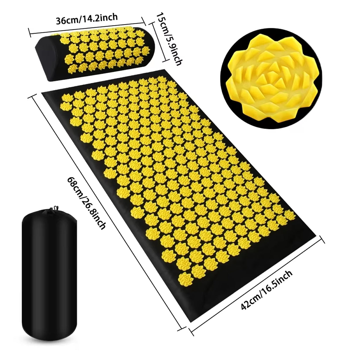 AcuRelaxy Acupressure Mat for Back Pain & Relaxation UK