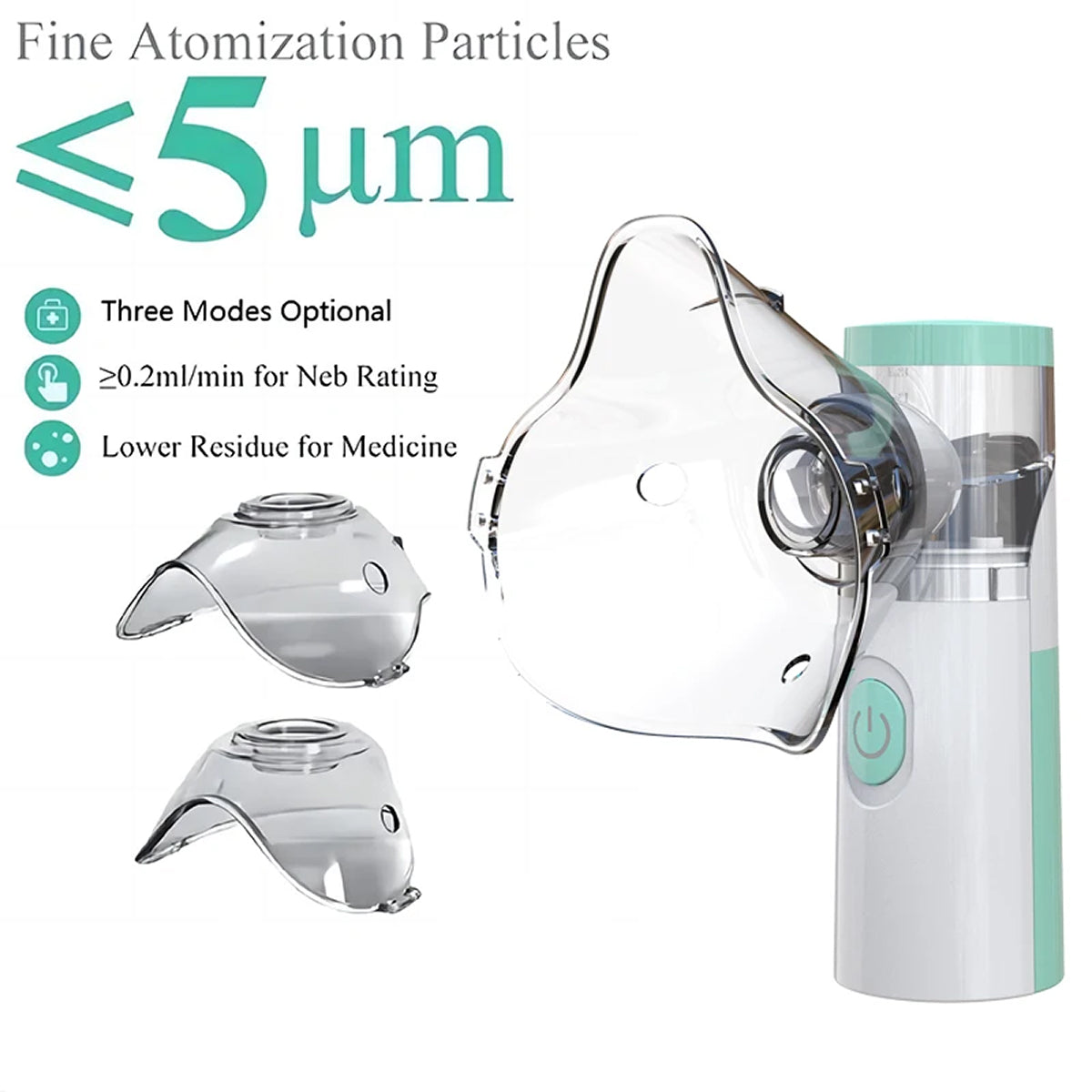 AeroEzex Portable Silent Mesh Nebuliser for Asthma & Respiratory Care