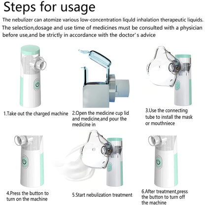 AeroEzex Portable Silent Mesh Nebuliser for Asthma & Respiratory Care
