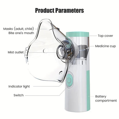 AeroEzex Portable Silent Mesh Nebuliser for Asthma & Respiratory Care