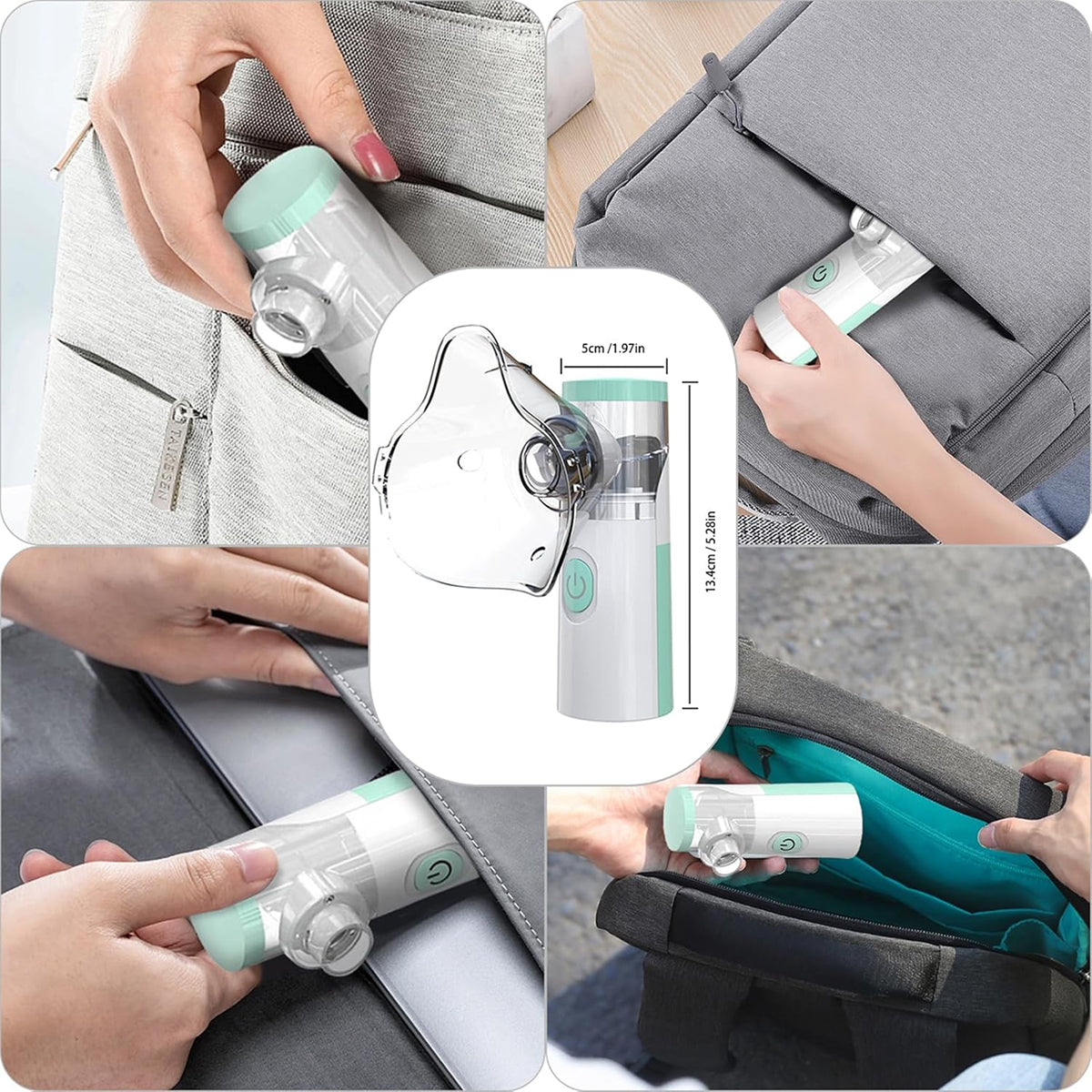 AeroEzex Portable Silent Mesh Nebuliser for Asthma & Respiratory Care