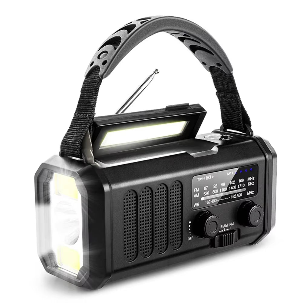 AlertWavi 10000mAh Solar Hand Crank Emergency Radio
