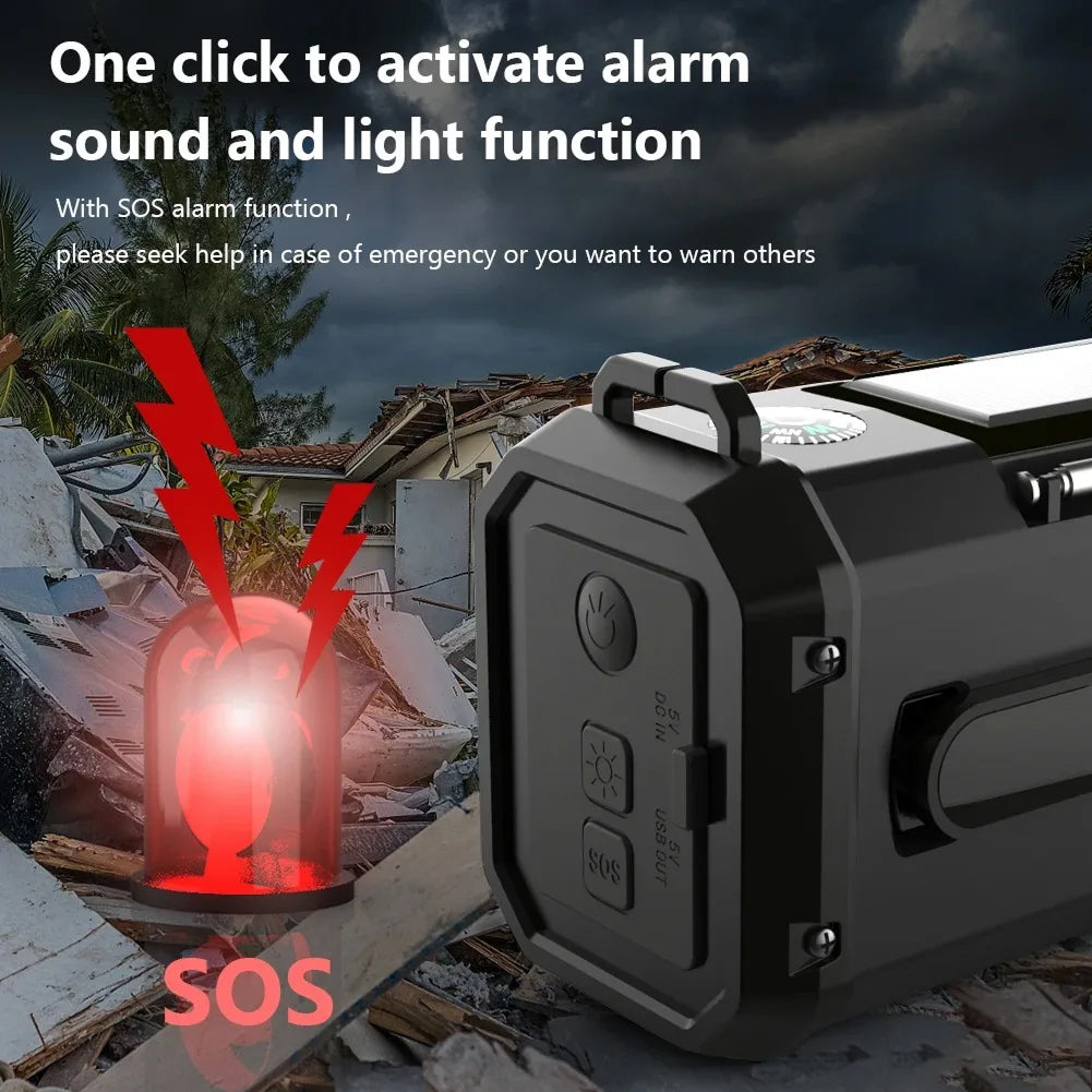 AlertWavi 10000mAh Solar Hand Crank Emergency Radio