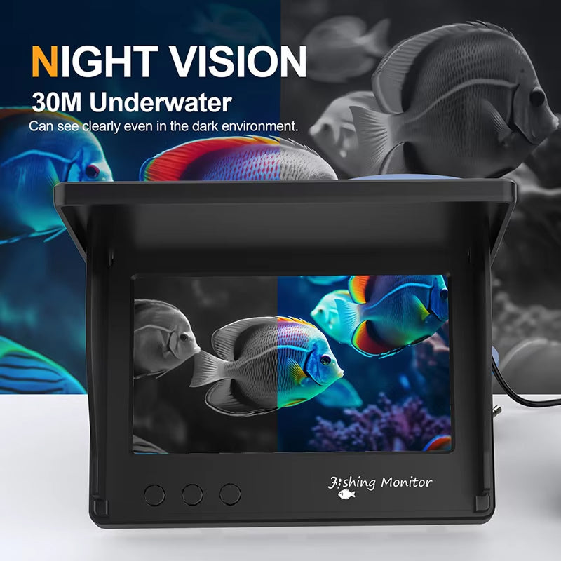 AquaVisee 1080p HD Underwater Fishing Camera 4.3" IPS Monitor