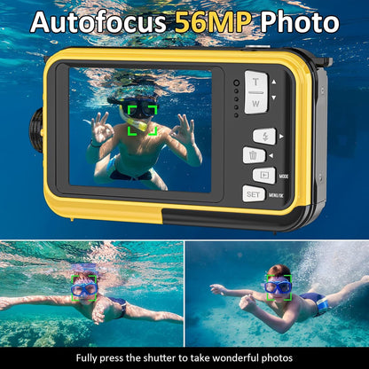AquanPixel 4K Waterproof Camera with Dual Screen and Floating Design