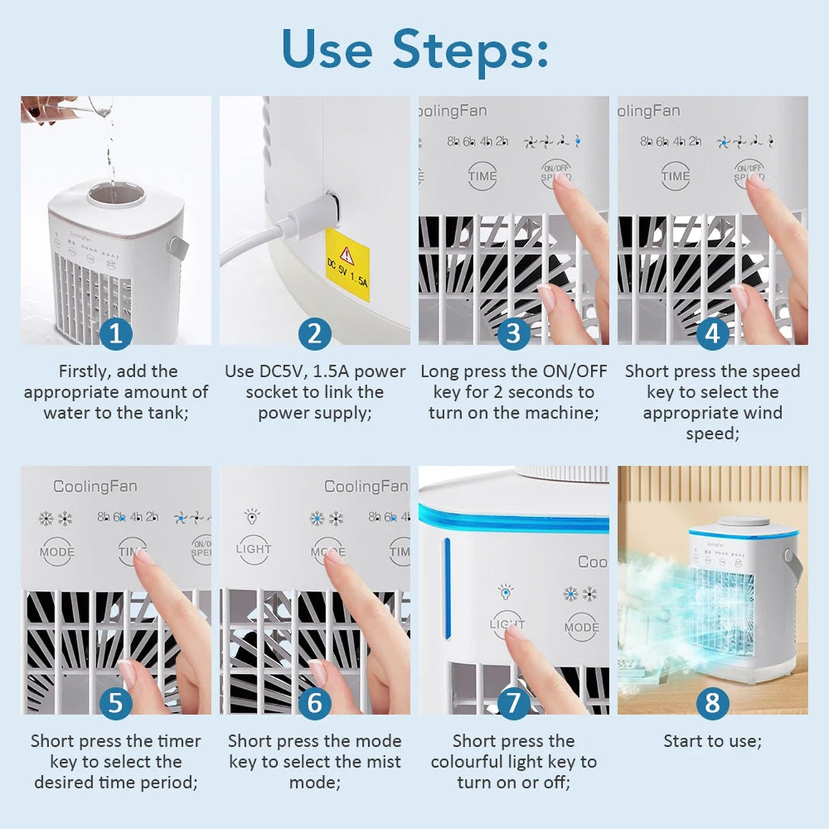 ArcticCori 700ml Portable Air Conditioner USB Personal Cooler