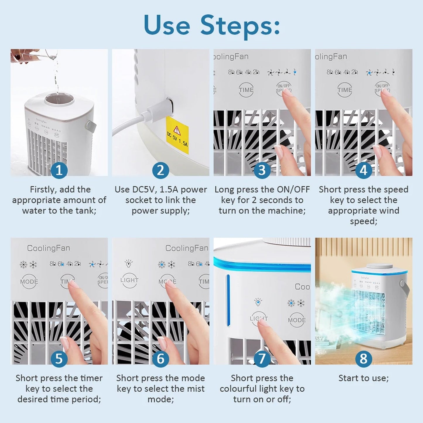 ArcticCori USB Personal Air Conditioner with 700ml Tank