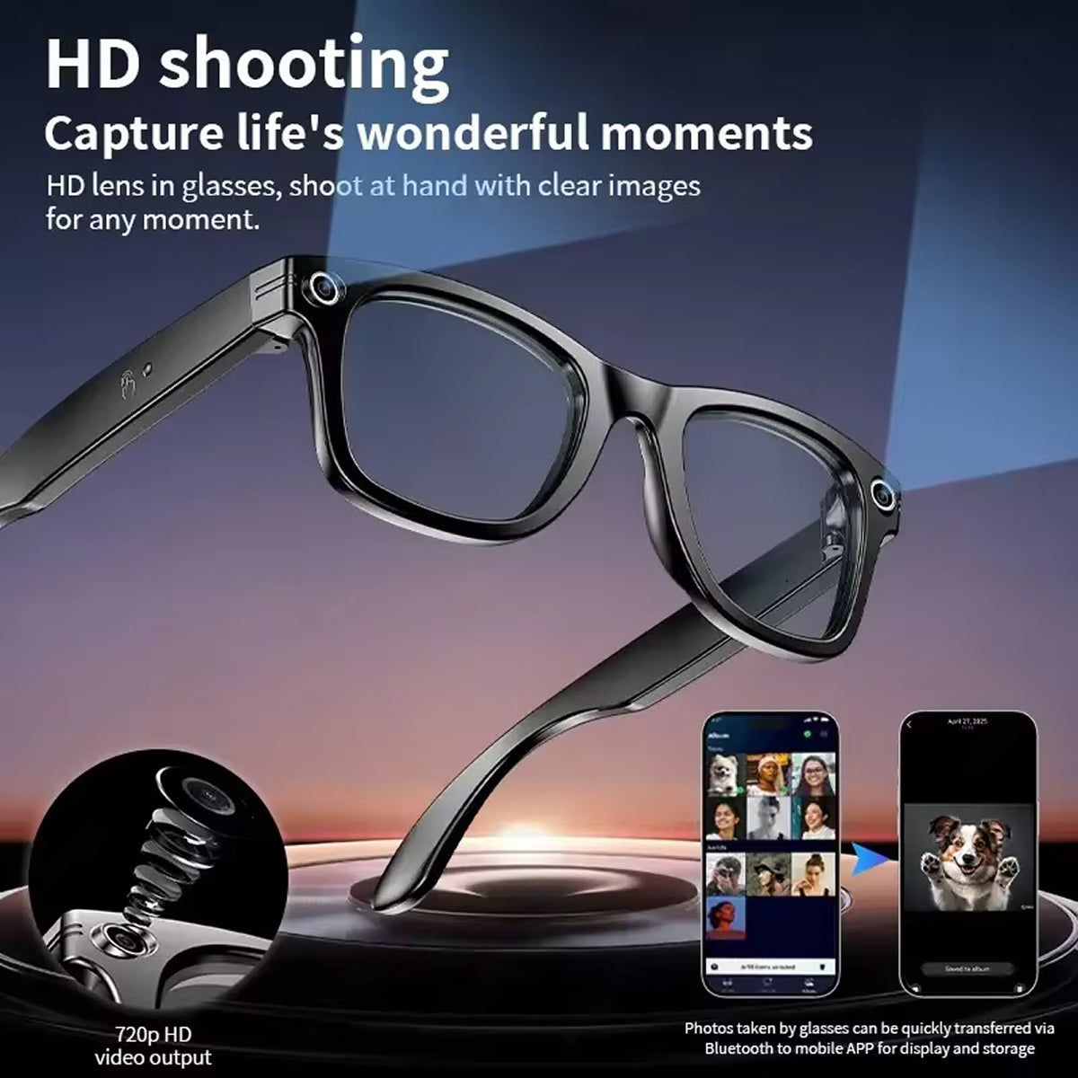 AuraLens Smart AI Glasses with Camera and Translation
