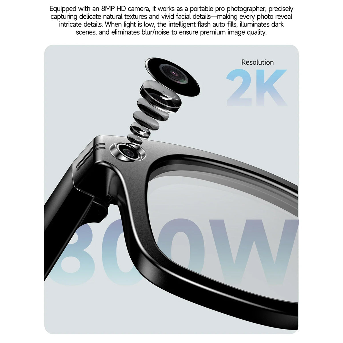 AuraLens Smart AI Glasses with Camera and Translation