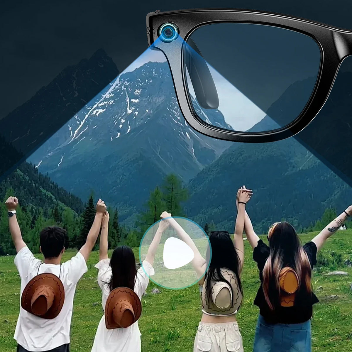 AuraLens Smart AI Glasses with Camera and Translation