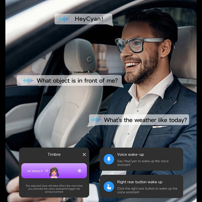 AuraLens Smart AI Glasses with Camera and Translation