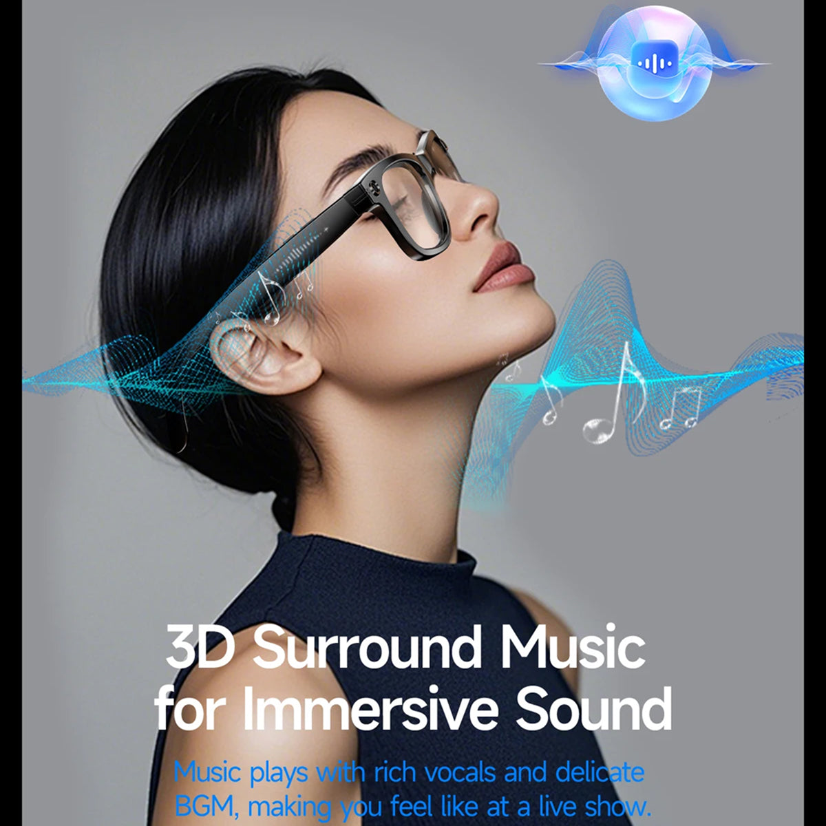 AuraLens Smart AI Glasses with Camera and Translation
