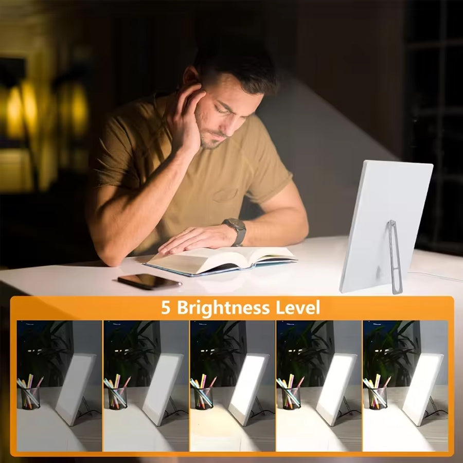 AuraMixa 10000 Lux UV-Free Light Therapy Lamp for SAD