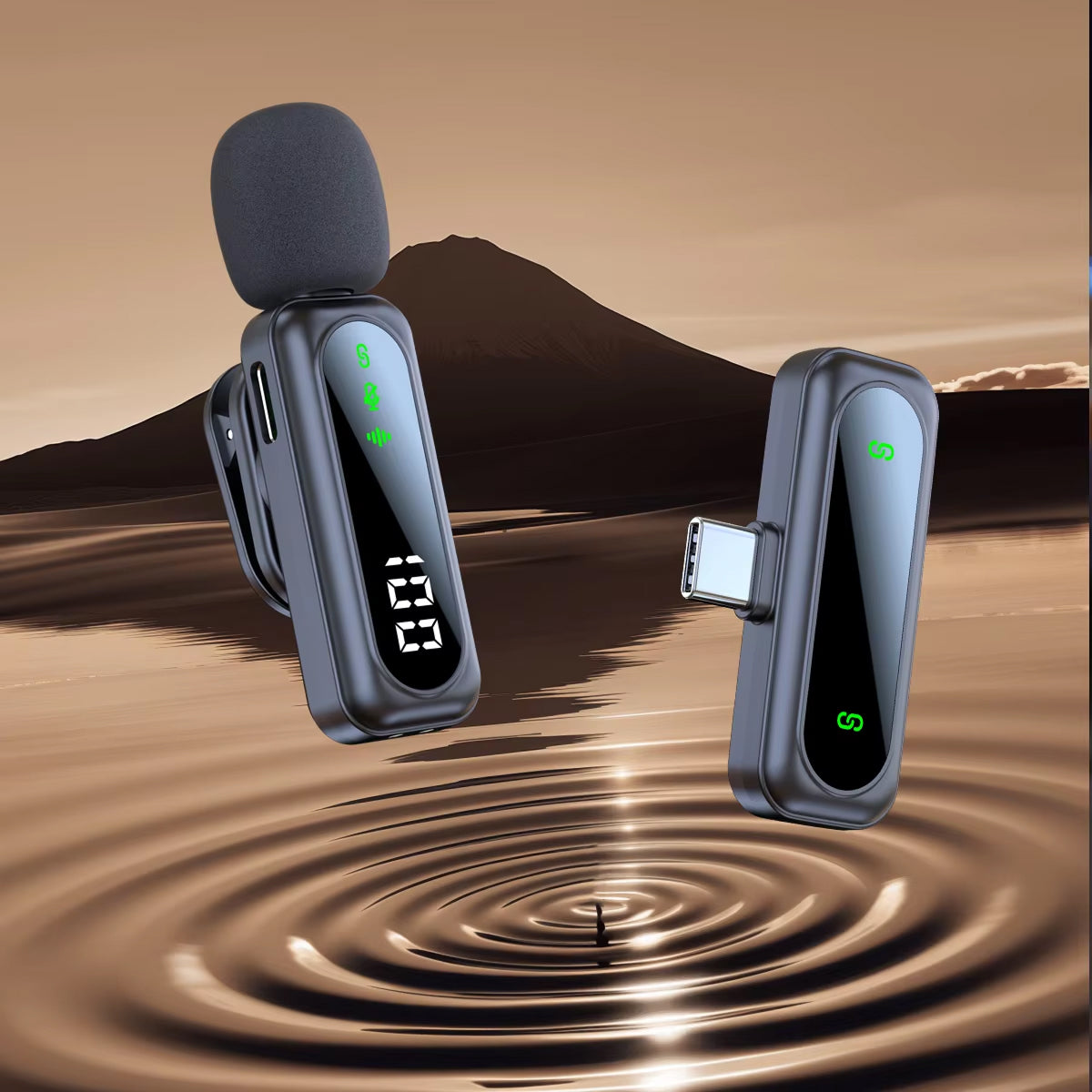 AuziMic Wireless Lavalier Mic with AI Noise Reduction