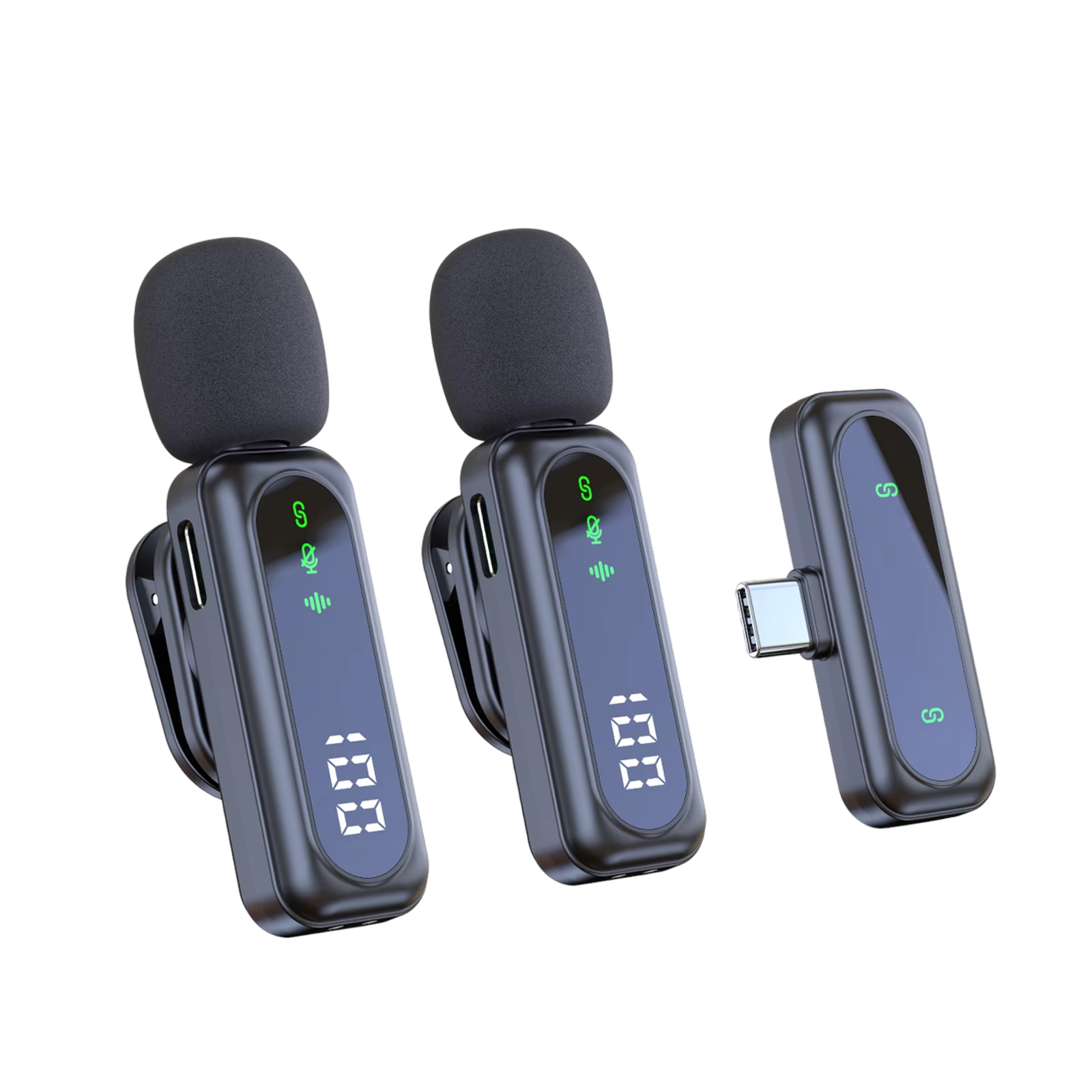 AuziMic Wireless Lavalier Microphone with AI Noise Reduction & 50m Range