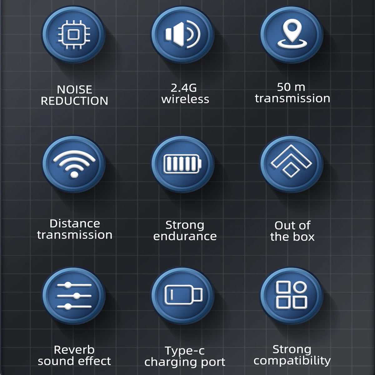 AuziMic Wireless Lavalier Mic with AI Noise Reduction