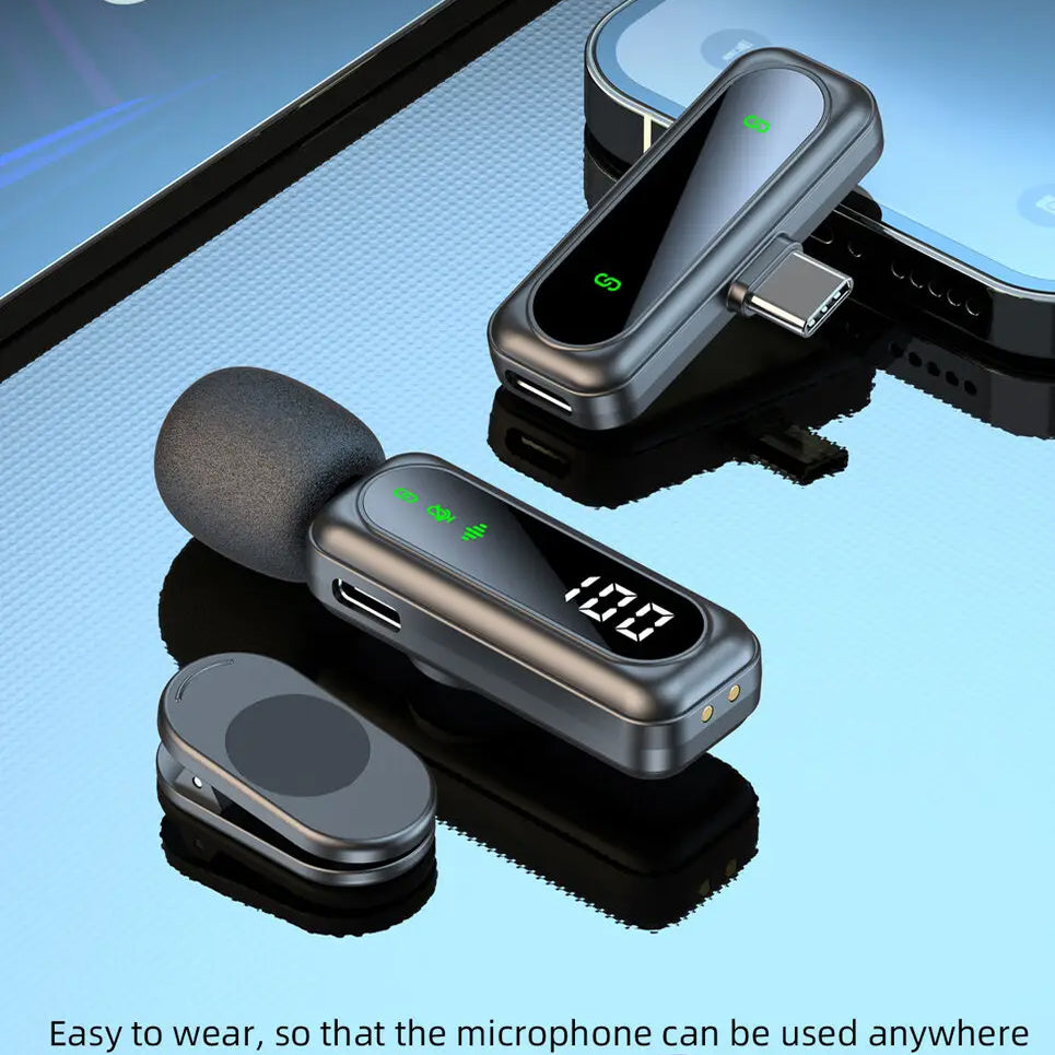 AuziMic Wireless Lavalier Mic with AI Noise Reduction