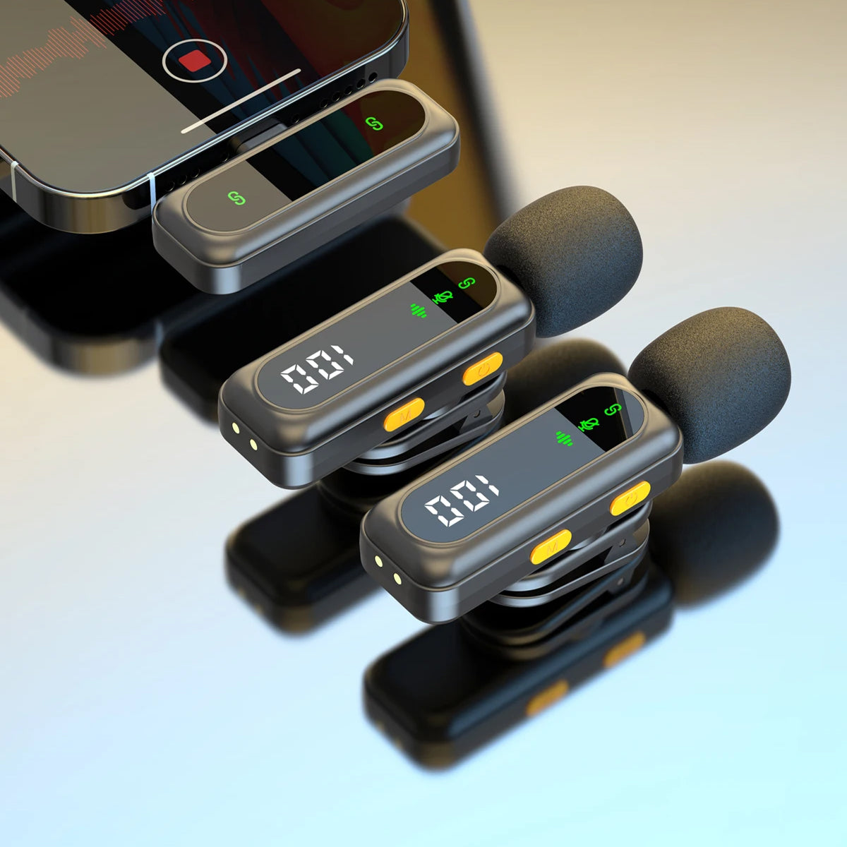 AuziMic Wireless Lavalier Mic with AI Noise Reduction