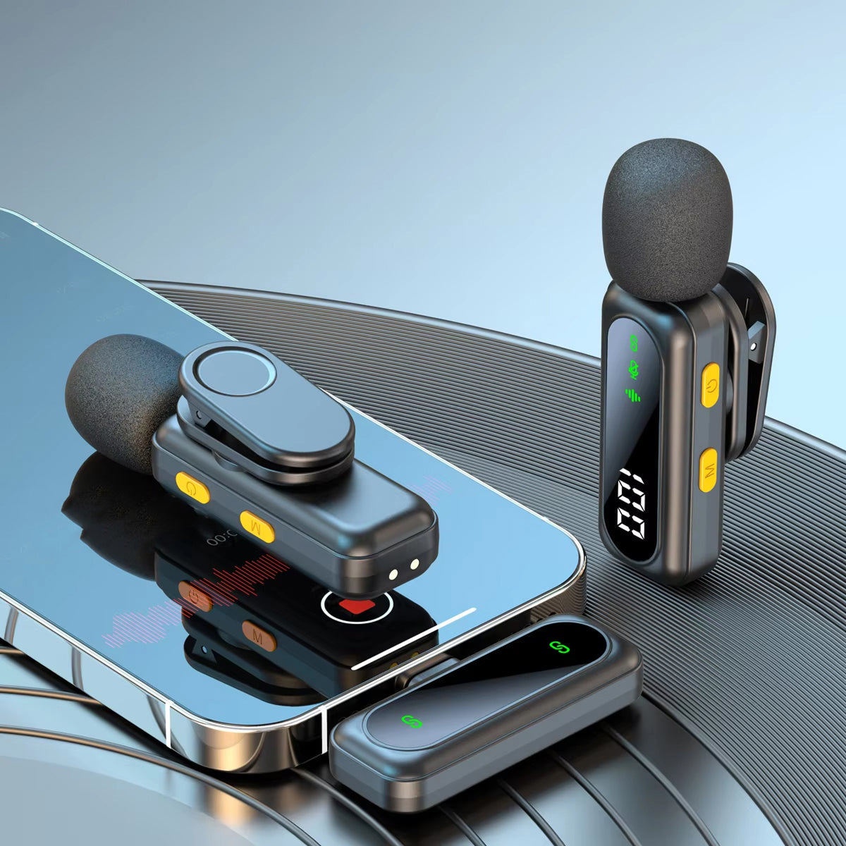 AuziMic Wireless Lavalier Mic with AI Noise Reduction
