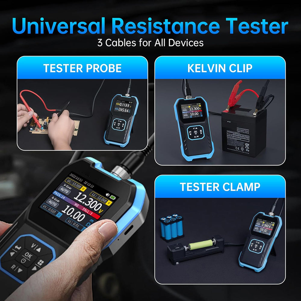 AvieHast Professional 4-Wire Internal Resistance & Voltage Tester