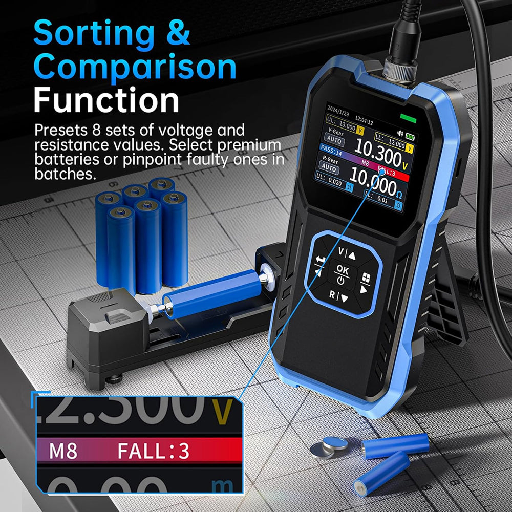 AvieHast Professional 4-Wire Internal Resistance & Voltage Tester