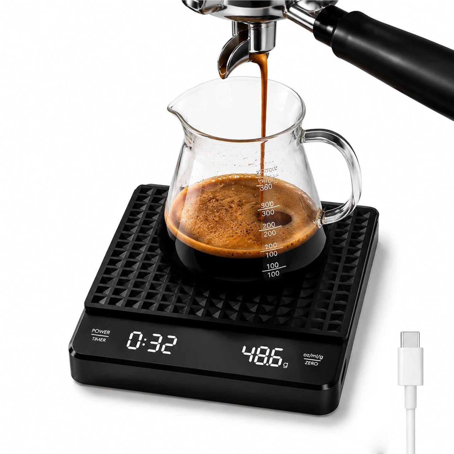 GossWic 0.1g Precision Coffee Scale with Auto-Timer