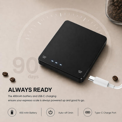 GossWic 0.1g Precision Coffee Scale with Auto-Timer