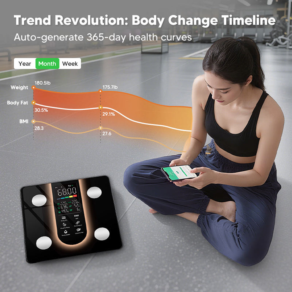 BovScalix Smart Body Composition Scale - 25 Metrics & Athlete Mode