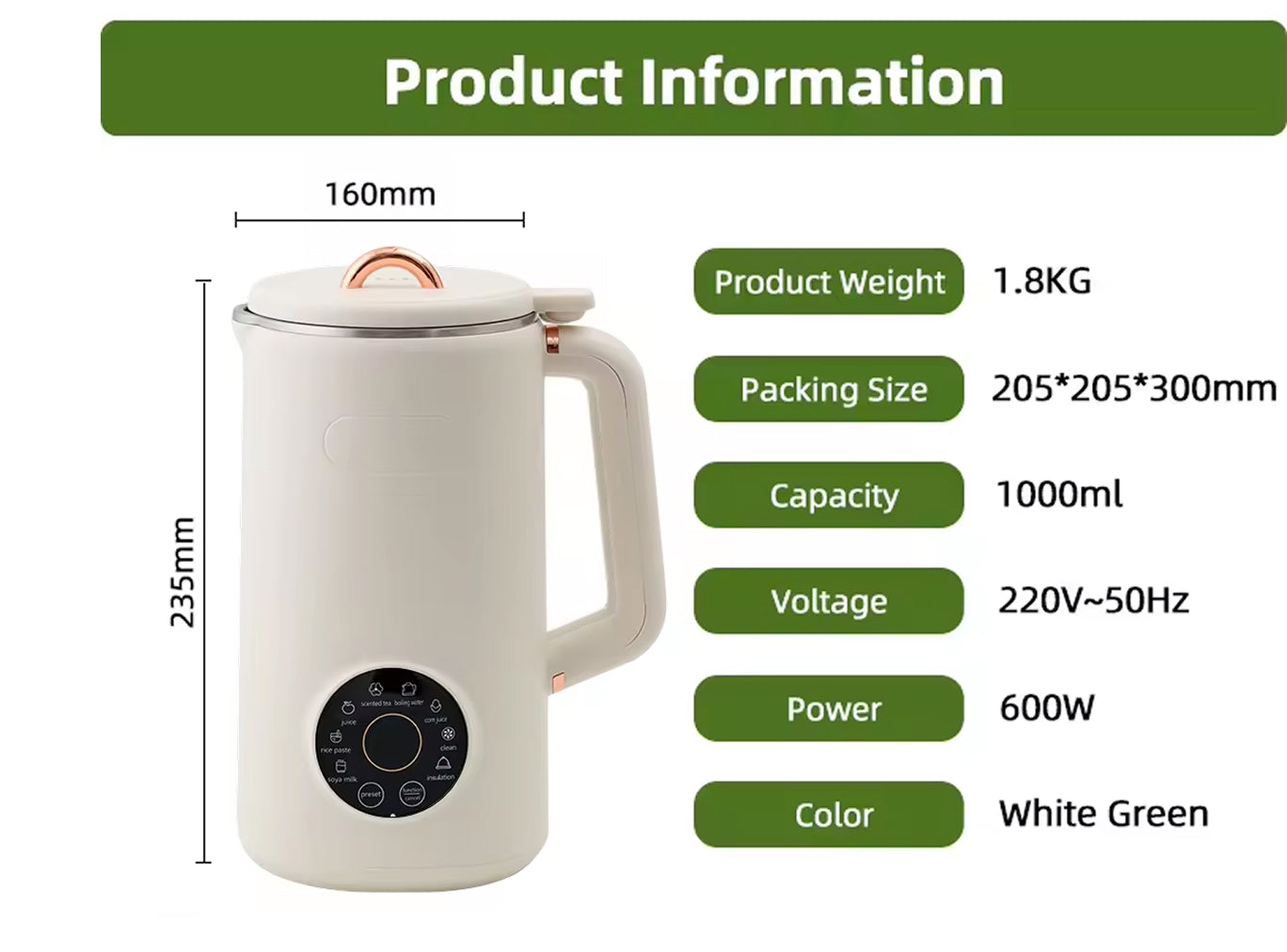 BrewDova Automatic Nut and Plant Milk Maker
