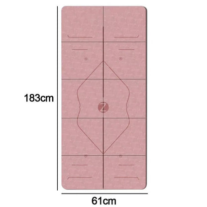 BreziFit Foldable Eco-Friendly Yoga Mat with Alignment Guides