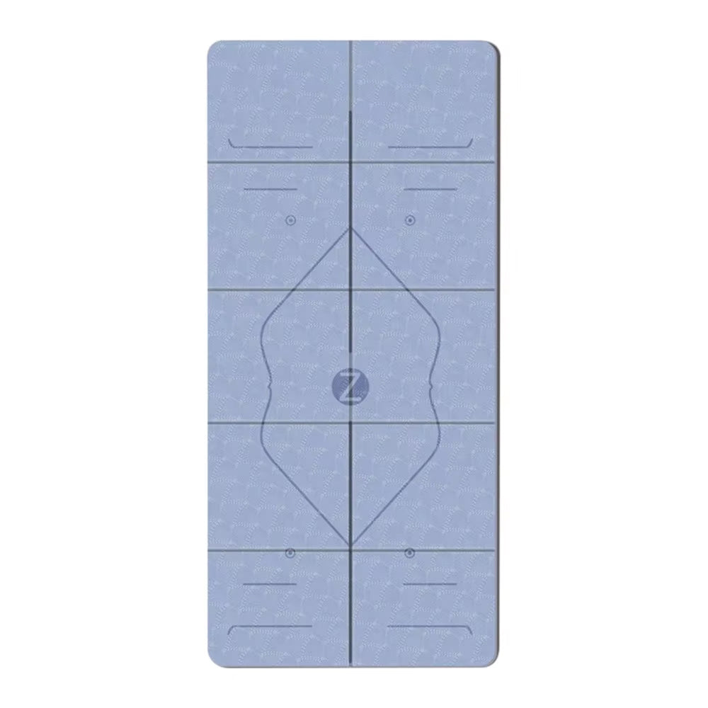 BreziFit Foldable Eco-Friendly Yoga Mat with Alignment Guides