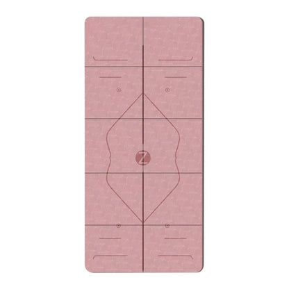 BreziFit Foldable Eco-Friendly Yoga Mat with Alignment Guides