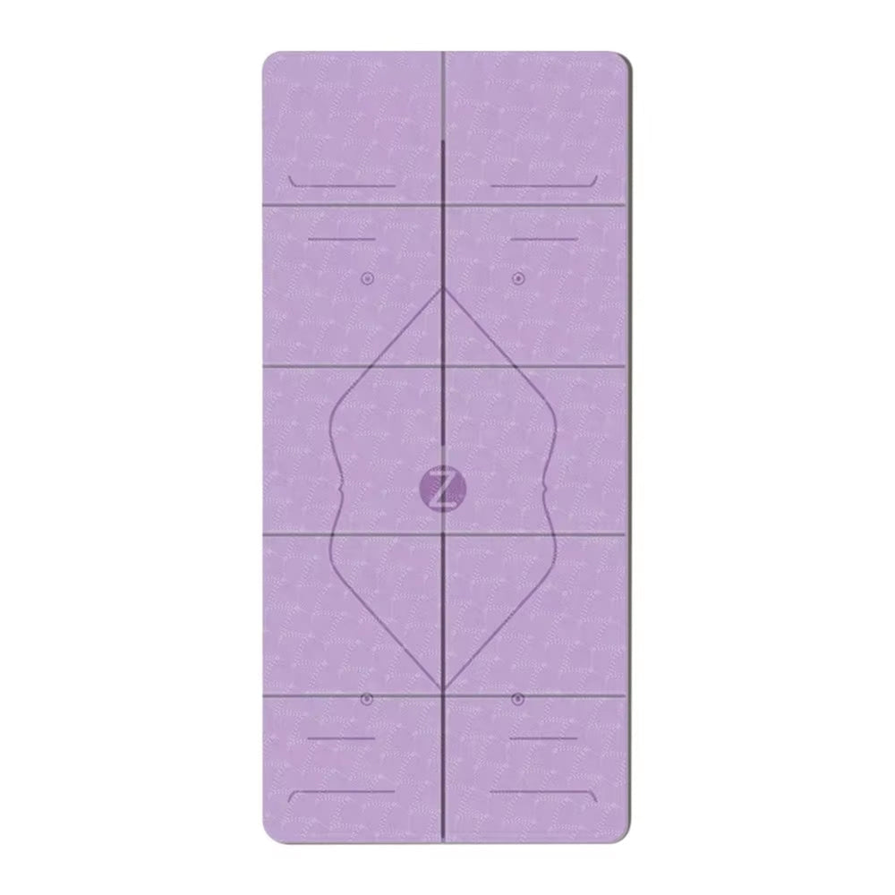 BreziFit Foldable Eco-Friendly Yoga Mat with Alignment Guides