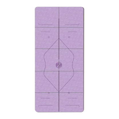 BreziFit Foldable Eco-Friendly Yoga Mat with Alignment Guides