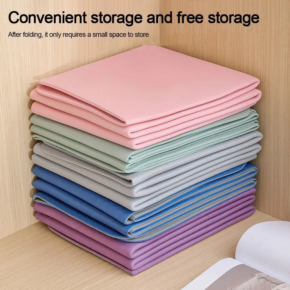 BreziFit Foldable Eco-Friendly Yoga Mat with Alignment Guides